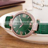Hot Sale Lady Leather Crystal Wrist Watch With Fashion Style thumbnail-3