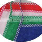 Solid Color Long and Waist Apron With Check Border Microfiber Bib Apron thumbnail-4