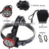 2 In 1 High Brightness 6 x XM-L T6 LED 3 Modes Bike Light Bicycle Front Lamp Headlight Headlamp + Battery Pack + Charger thumbnail-3