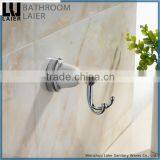 Simple Printing Lines Zinc Alloy Chrome Finishing Bathroom Accessories Wall Mounted Double Robe Hook thumbnail-3
