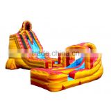 lava Inflatable water slide twist with landing adults N child Large wet slider
