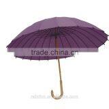 24 k Manual Open Strong Purple Long Umbrella thumbnail-1