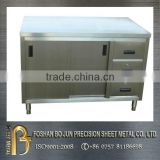 alibaba China custom lockable stainless steel kitchen cabinet with sliding door