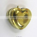 Decorative Brass Heart Shaped Pill Box Pendent