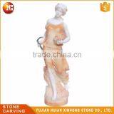 Outdoor Decoration White Marble Lady Sculpture thumbnail-2