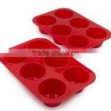 6 Cavity Silicone Jumbo Muffin Baking Pan thumbnail-2
