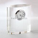 Employee Award Gift Cystal Desktop Clock Wholesale thumbnail-1