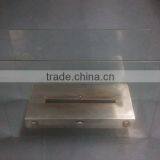 Large Stainless Steel Bio Ethanol Fireplace With Crushed Glass thumbnail-1