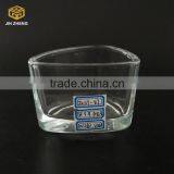 Triangle Design Clear Glass Candle Holder , Wax Glass Candle Holder Wholesale thumbnail-4
