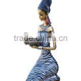 New Promotion Home Decoration Resin Fabric African Family thumbnail-2