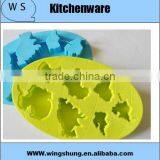Ice Maker Silicone Ice Mould Mold Baking Pan Tray Ice Freeze Party Drink Mould Cake Mold Seven Continents thumbnail-1