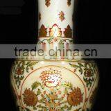 Marble Flower Vase, Decorative Flower Pot, Hand Made Marble Flower Vases, Craft Flower Pot, Flowers Pot, thumbnail-1