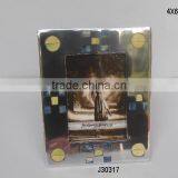 Aluminium Photo Frame With Mirror Polish Green and Blue Bone Mosaic thumbnail-1