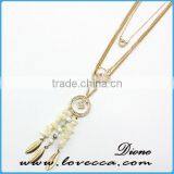 Wholesale Fashion Colorful Gemstone Artificial Gem Stone Chain Necklace thumbnail-2