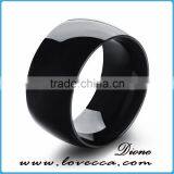 Cheap Wholesale Plain Black Stainless Steel Men Rings thumbnail-1