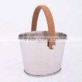 Shiny Oval Leather Handle Wine Bucket for Party thumbnail-1