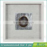 Sliver Shadow Boxes for Wholesale With Mottled Silver Background Encasing Colorful Agate Under Glass thumbnail-5