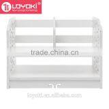 White Openwork Freestanding Book Shelf Desk Top Organization Office Desk Organizer thumbnail-4