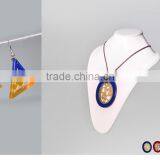 Set of Necklace and Earrings, Made of Natural Horn and Lacquer in Vietnam Code: KS_VTC16 thumbnail-1