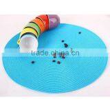 Blue pp Round Placemat/tablemats for Dinner Sets/plastic Placemats