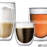 Hot sale 260ml 9.5ounce double wall glass espresso cup