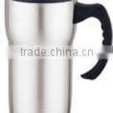 450ml Stainless Steel Inner Plastic Outer Steel Vacuum Cup/auto Mug/Travel Mugs/coffee Cup With Handle and Lid thumbnail-6