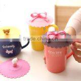 Silicone Anti-dust Suction Seal Lid Cap Coffee Mug Leak Proof Cover thumbnail-3