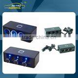 1 to 3 Car Cigarette Socket Light Adapter With 1 USB for IPhone , Tablet thumbnail-1