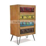 Art Furniture Chest Of 4 Drawers, Suite Case Patron Front Side Multi Color thumbnail-2