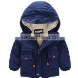 Pure Colour Kids Winter Jackets for Boy Baby Outwear Children Thick Winter Warm Coat thumbnail-2