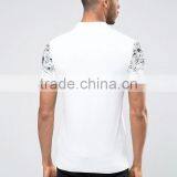 High Quality Custom Short Sleeve Button Placket White Men's Cotton/Spandex 200gsm Casual Slim Fit Tie Dyed Printed Polo Shirt thumbnail-2