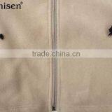 Custom Oem Creamy White Plain Zipper-up Warm Windproof Polar Fleece Men's Coat thumbnail-4
