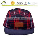 Multi Color Adjustable 5 Panel Cap With Woven Label Front thumbnail-4