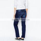 Women Ripped Fashion Blue Loose Style Maternity Jeans thumbnail-3