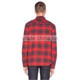 2016 Fashion Long Sleeve Slim Fit Breathable Casual Shirts Red Flannel Mens Check Shirts thumbnail-3