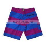 Purple Blue Color Stripe Design Board Shorts for Men thumbnail-3