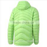 Light Green Winter Men's Stand-up Collar Jacket Goose Down With Hood thumbnail-2