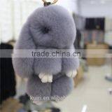 2017 Genuine Rex Rabbit Furs Keychain Pendant Bag Car Charm Tag 18cm Fluffy Bunny Rabbit Keychain Toy Doll Fur Monster Ke Lqb-39 thumbnail-6