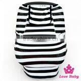 Classic Style Black And White Stripe Cotton Nursing Baby Car Cover Made In China thumbnail-2