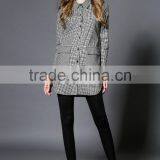 2017 New Design Simple Lattice Blouse OEM Service Guangzhou Cheap Wholesale thumbnail-1