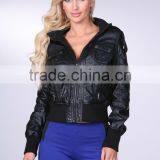 Women's Pu Quilted Fauxleather Moto Biker Jackets #LPU0509 thumbnail-1