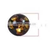 Resin & Shell Mosaic Dome Seals Cabochon Round Yellow thumbnail-2