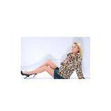 Sell Rabbit Fur Jacket With Leopard Print(Style No.:COA-B-212) thumbnail-1