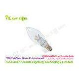 2400k 3 Watt Led Candle Bulb E14 Point Shaped Clear Glass 270lm 50000H CE thumbnail-1