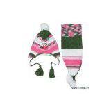 Knitted Hat and Scarf Set