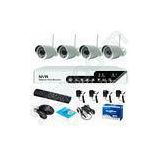 4CH 1.0MP WIFI NVR Kit Support WPS , Google Chrome For Shop / Office