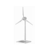 White primary color Solar Powered Small Plastic Windmill
