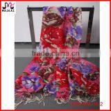 Beautiful Flower Printed Wool Pashmina Import Scarf thumbnail-1