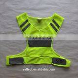 2017 Wholesale Night Yellow Mesh Reflective Running Vest With Pocket thumbnail-2