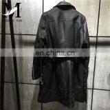 Wholesale New Product Sheep Skin Leather Coats Fashion Genuine Long Leather Coat thumbnail-5